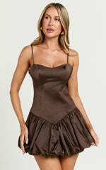 Lioness - Dollhouse Mini Dress in Coffee