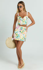 Janice Top - Bustier Crop Top in Le Citron