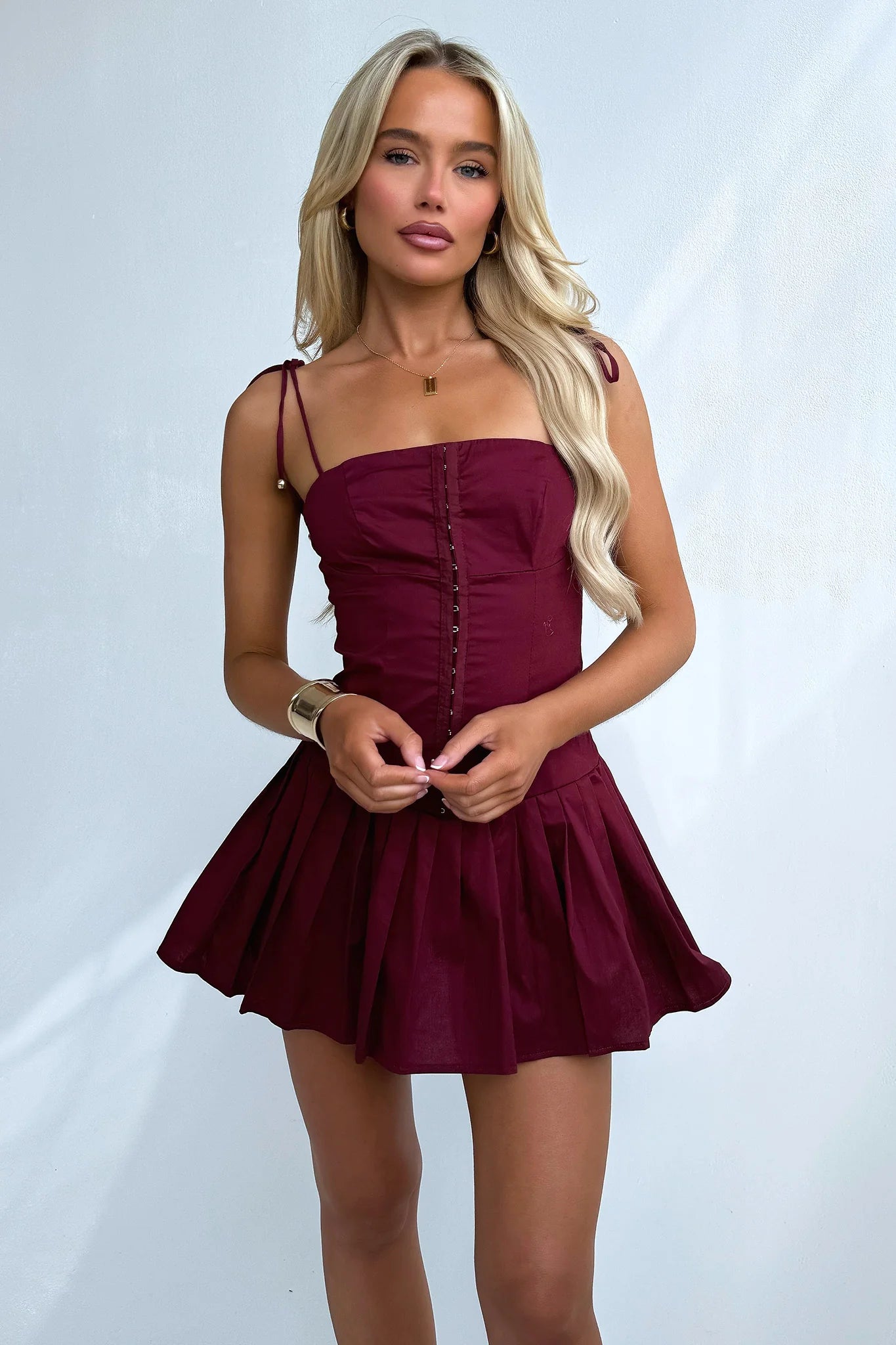 Yaz Dress - Burgundy