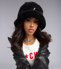 Kangol Faux Fur Shearling Bucket Hat