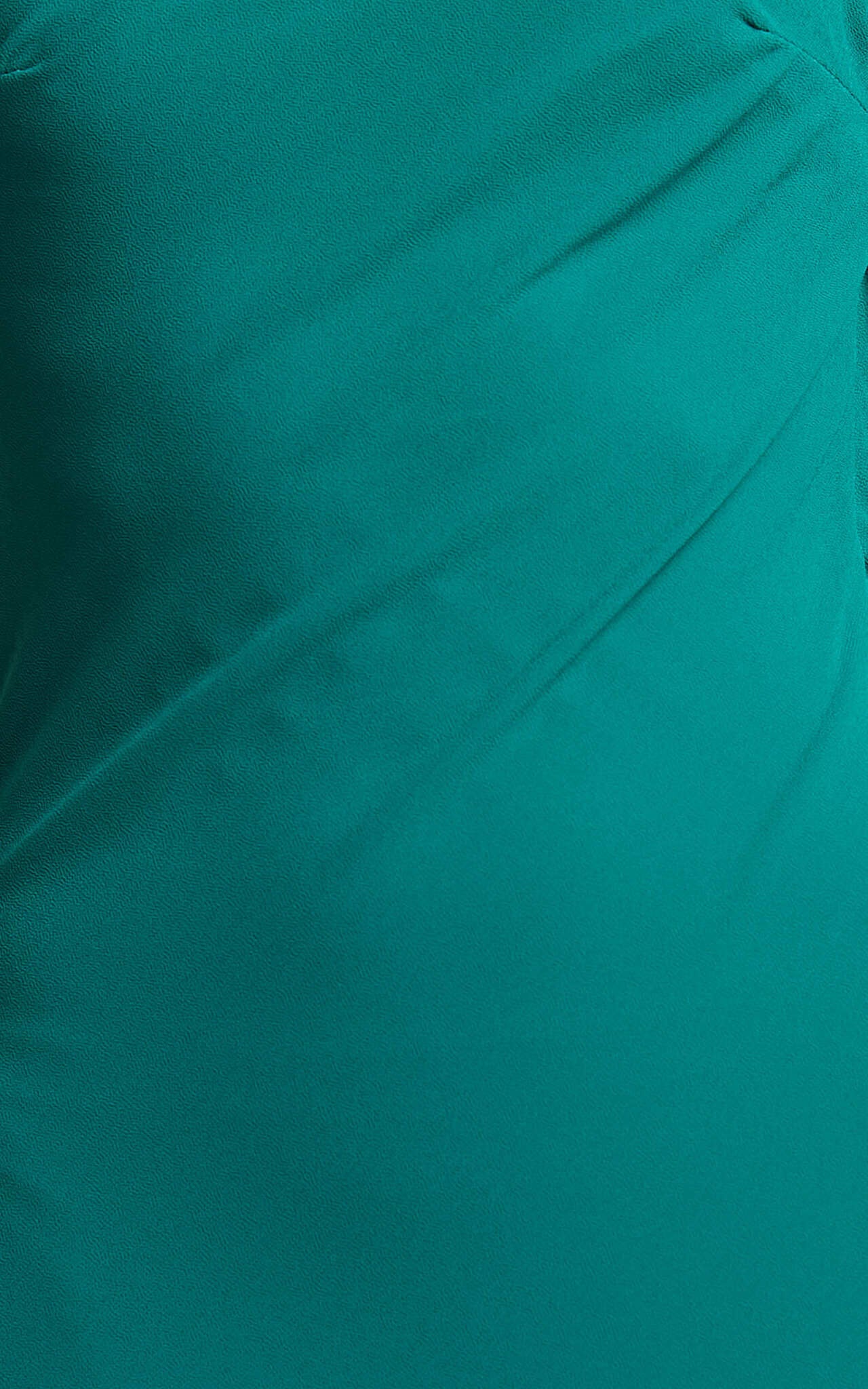 Laurelle Maxi Dress - Strapless Straight Neck Tie Back Cowl Slip in Jade Green