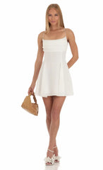 A-Line Dress in White