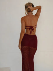 Madeira Maxi Skirt Burgundy