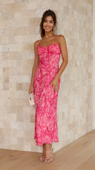 Margie Midi Dress - Pink