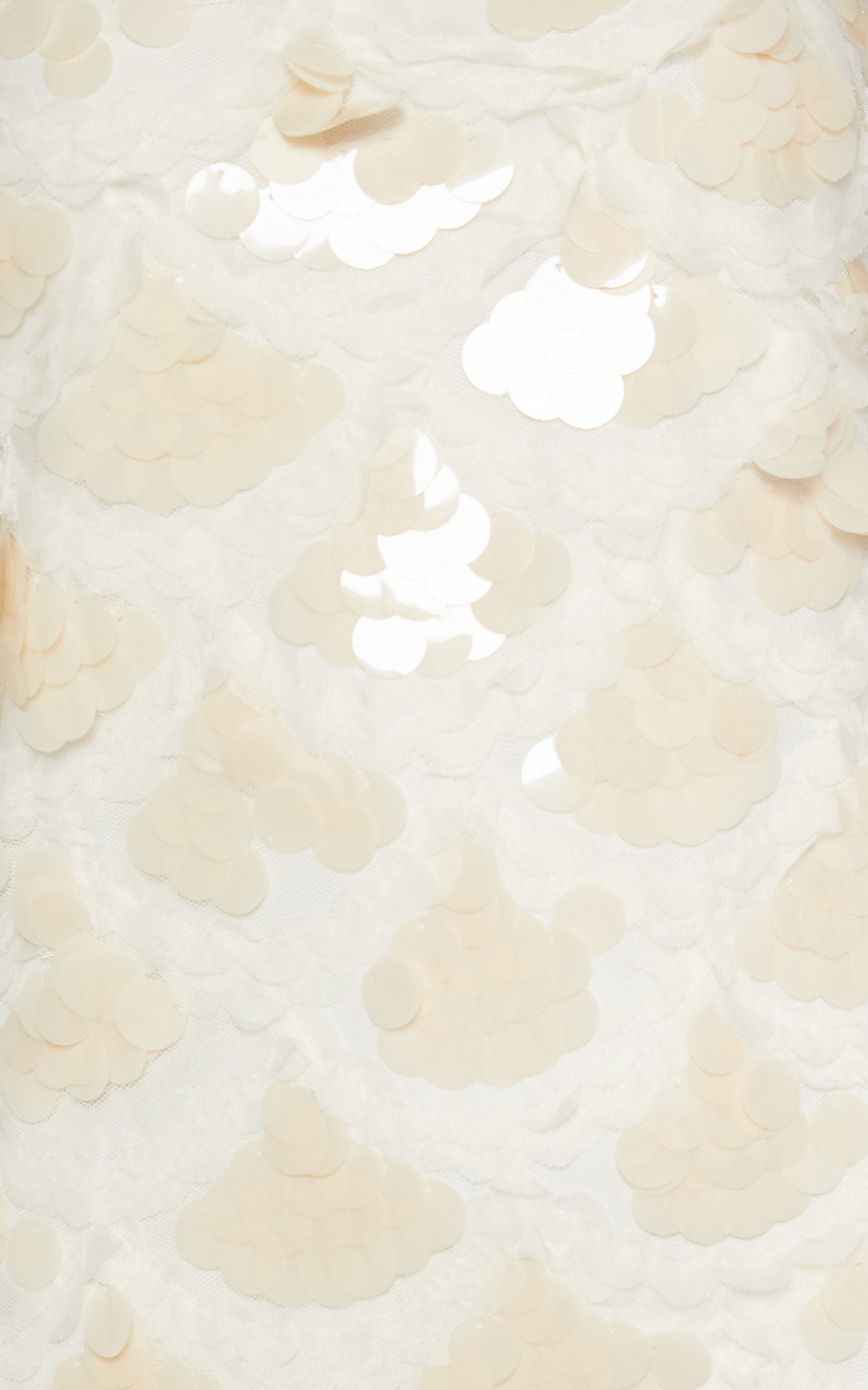 Marilyn Mini Dress - Circle Sequin Dress in Cream