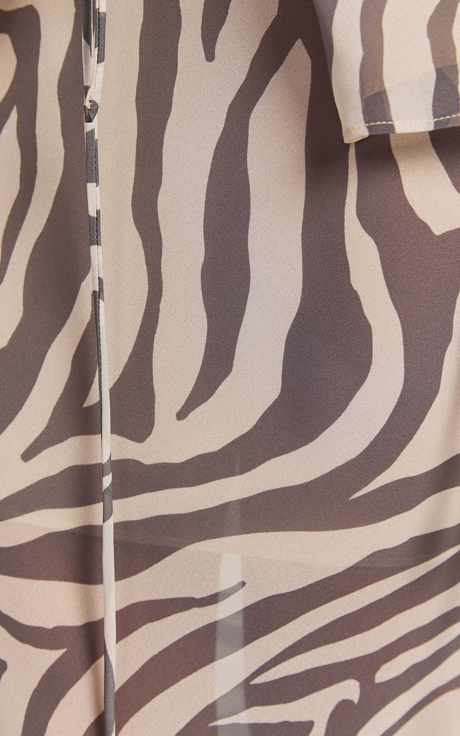 Rita Maxi Skirt - Low Waist Fit And Flare Skirt in Abstract Zebra Print