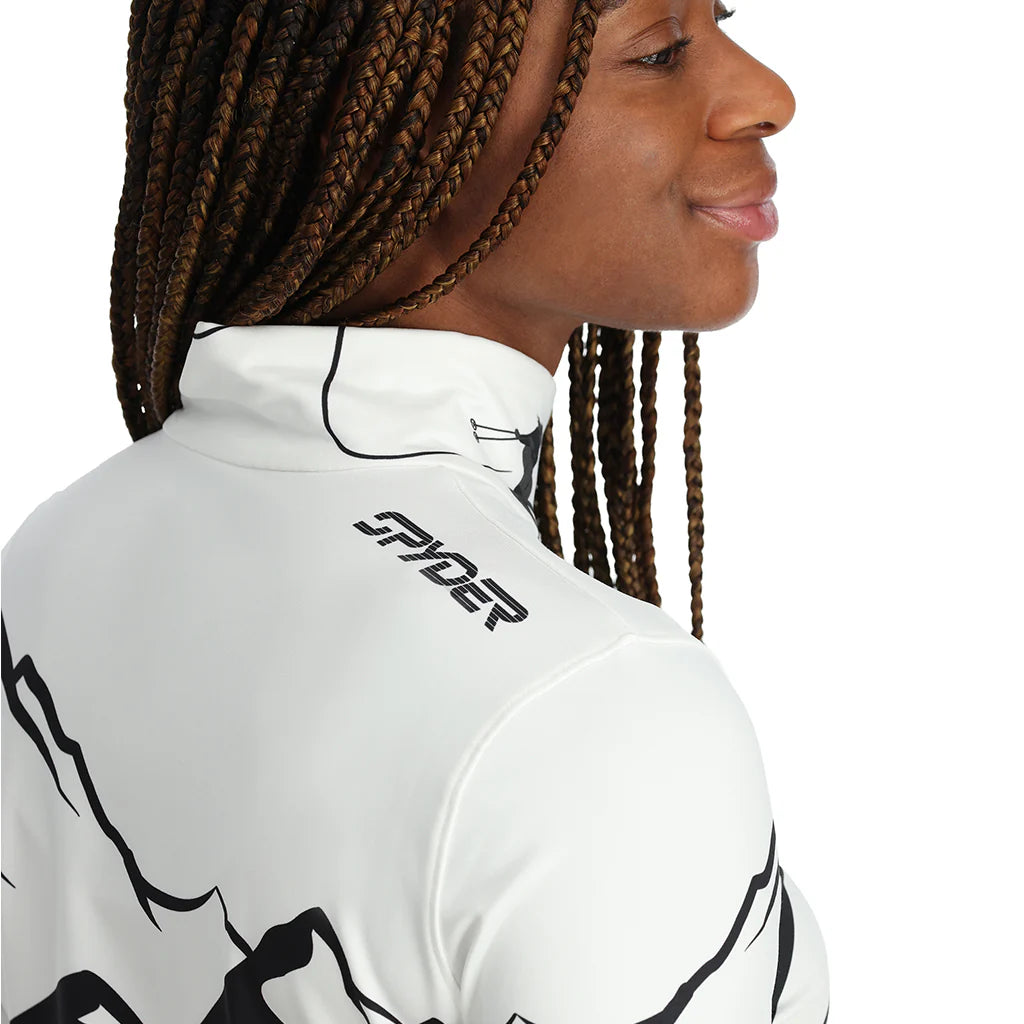 Womens Figure 8 Half Zip - White