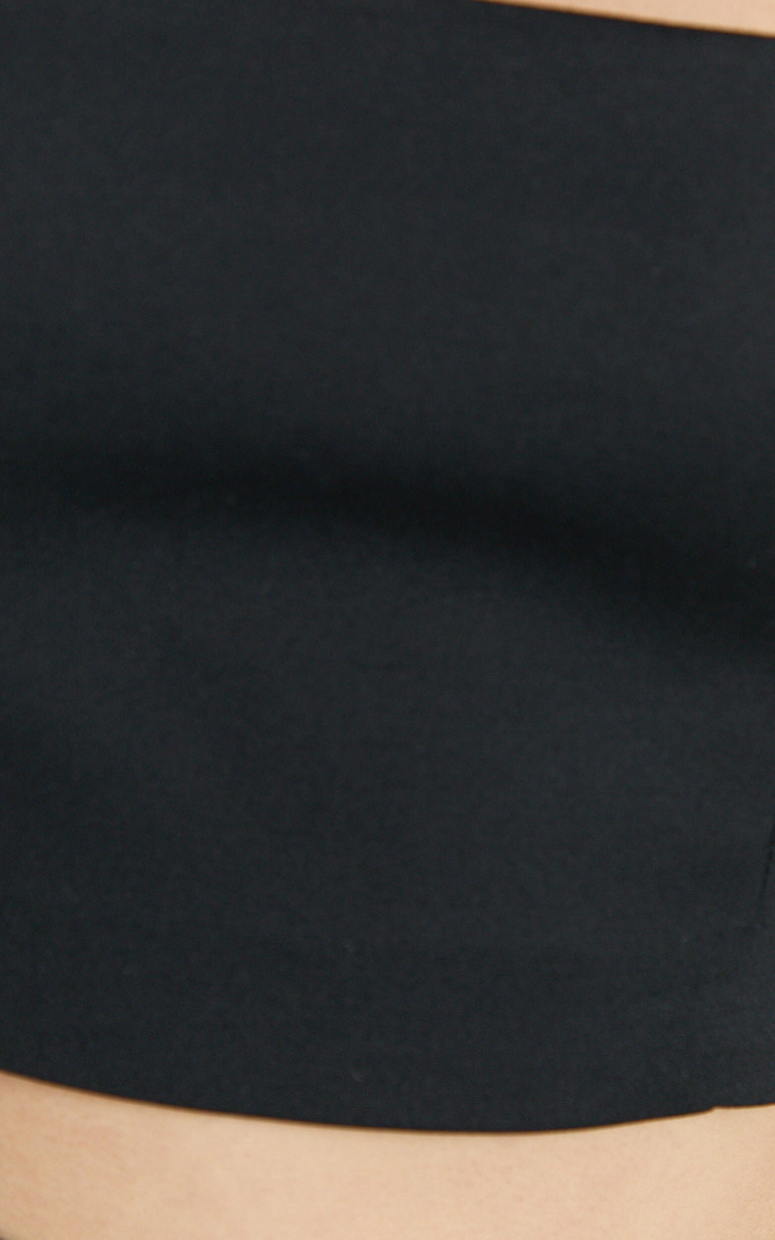 Abellina Top - Wide Neck Halter Crop Top in Black