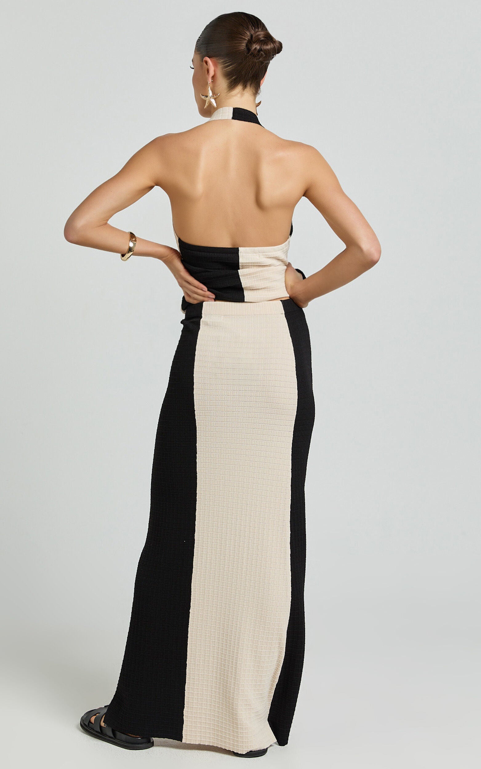 Seven Wonders - Elita Maxi Skirt in Black/Latte