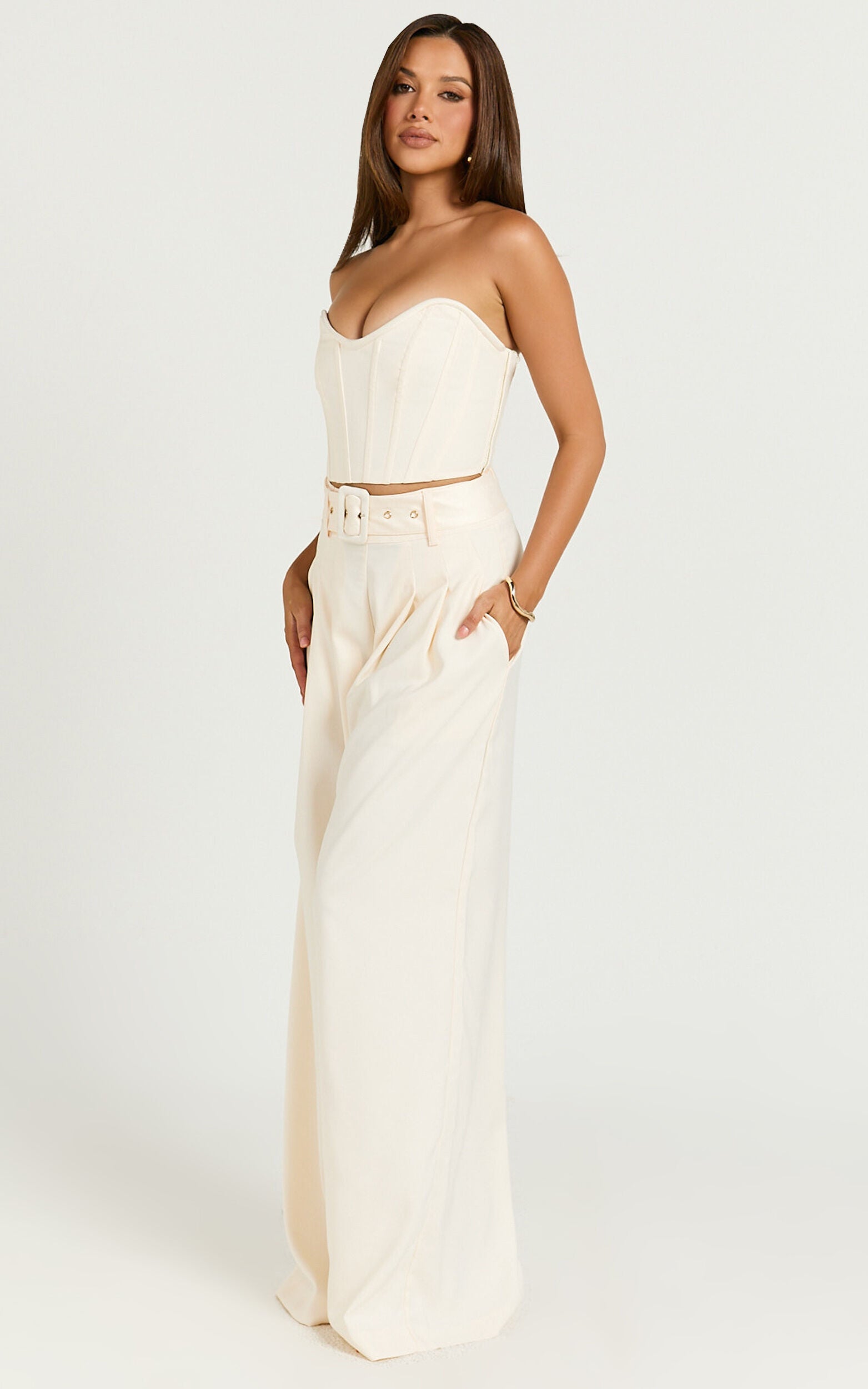 Amalie The Label - Raquelle Structured Corset Top in Ivory