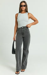 Can't You Tell Top - Ribbed Tank Top in Grey