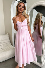 Nicola Dress - Baby Pink