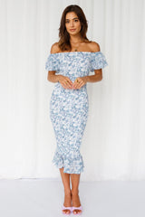 Blessings Midi Dress Blue