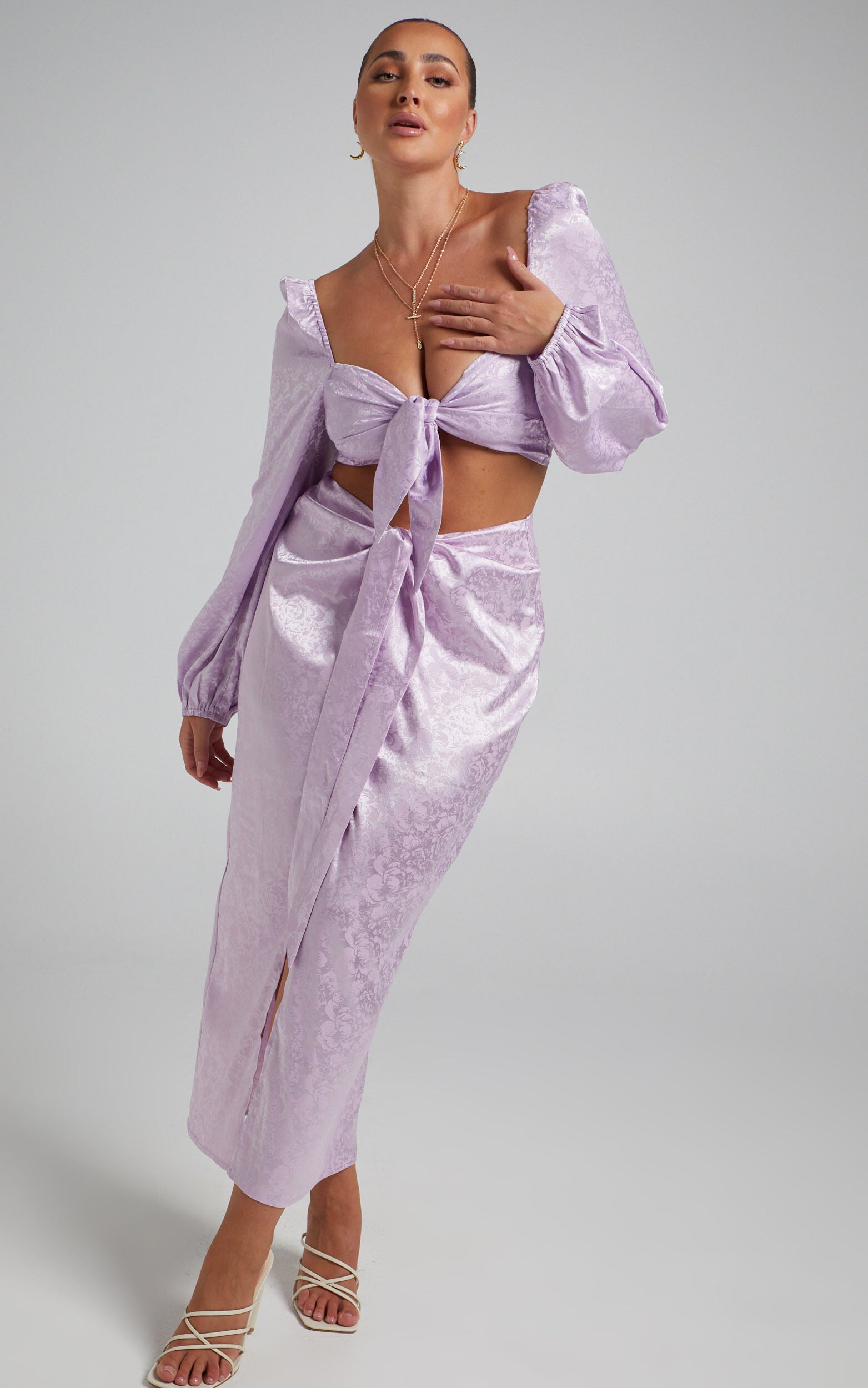 Runaway The Label - Roxie Tie Top in Lilac