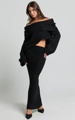 SNDYS the Label - Brooks Maxi Skirt in Black