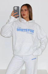 Give It A Try Oversized Hoodie Grey Marle