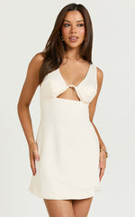 Amalie The Label - Rainey Bustier Bias Cutout Mini Dress in Ivory