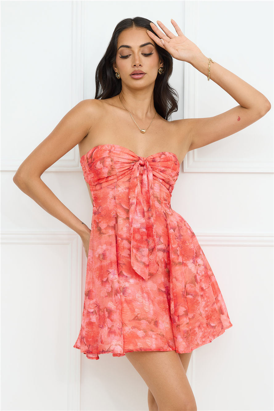 Luxe Lush Strapless Mini Dress Pink