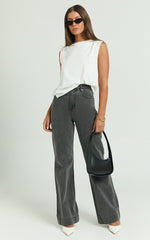 Gia Tee - High Neck Tshirt in White