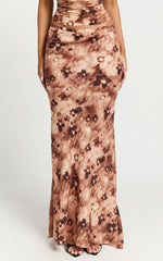 Lioness - Hudson Maxi Skirt in Chocolate Floral