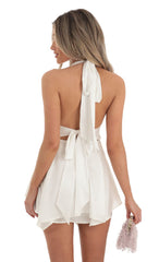 Halter Dress in White