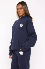 With Love Always Oversized Hoodie Navy