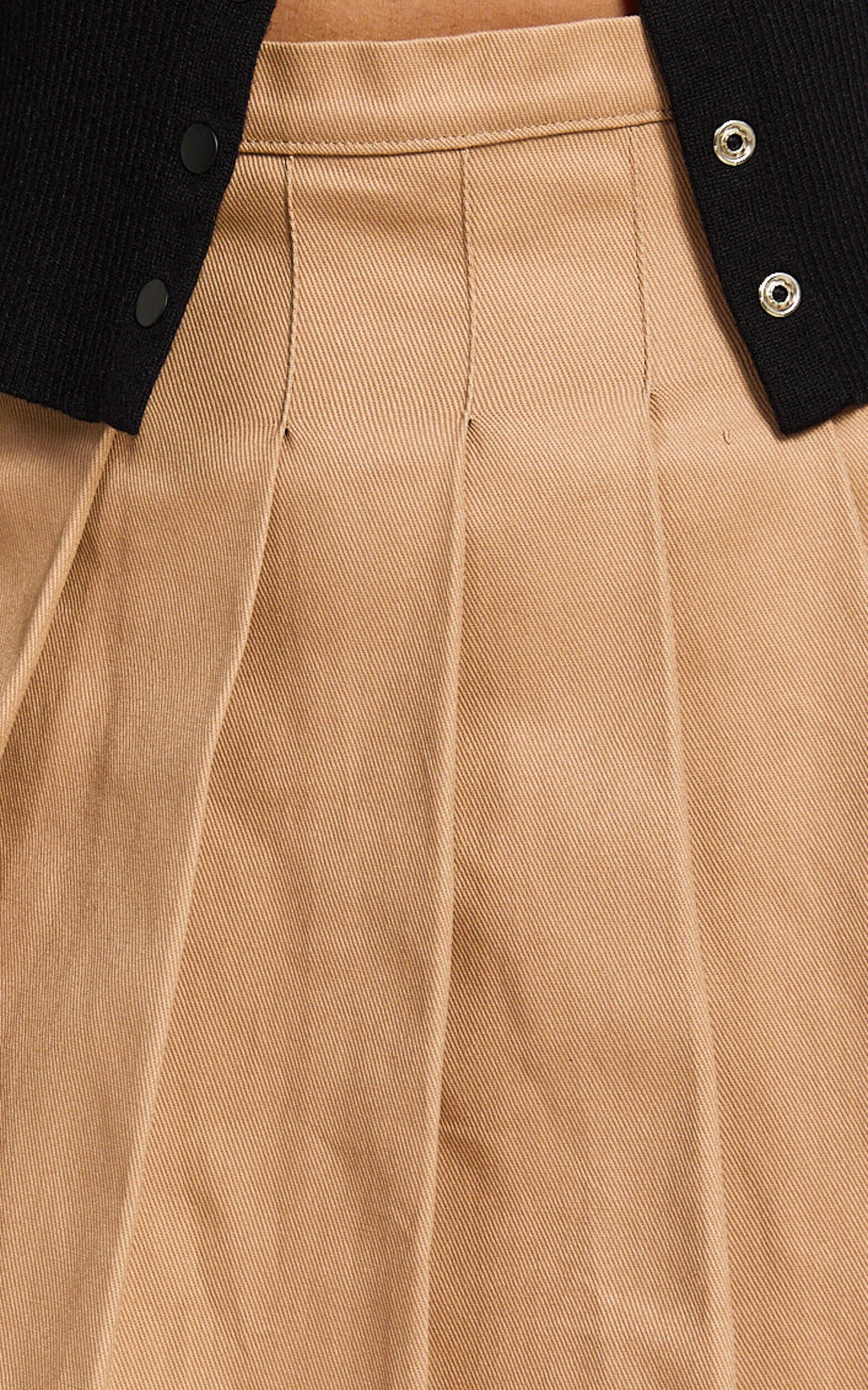 Cailin Mini Skirt - Pleated Skirt in Beige