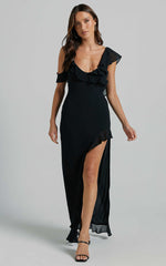 Runaway The Label - Vacanza Midi Dress in Black