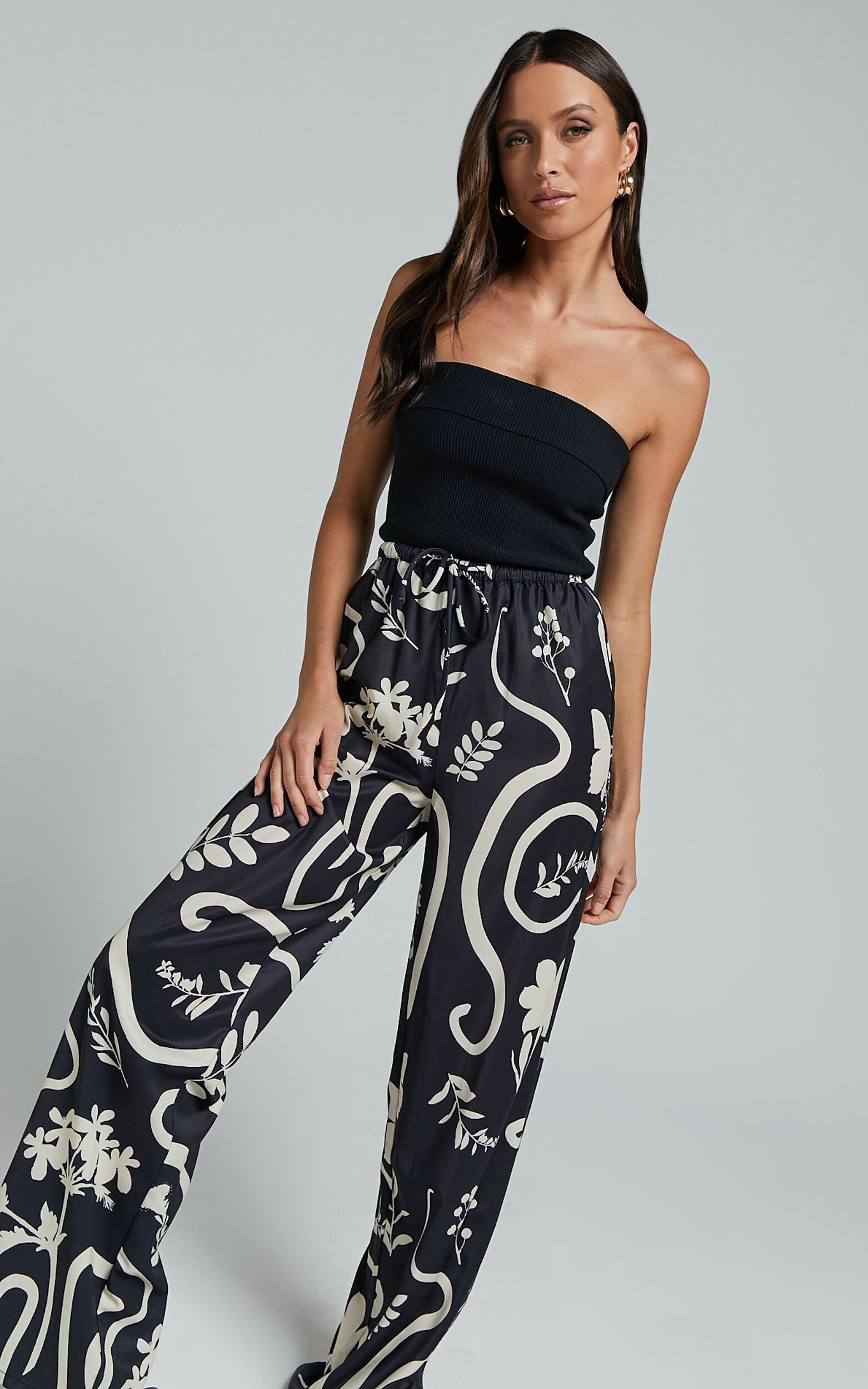 Runaway The Label - Leo Pant in Black/Sand
