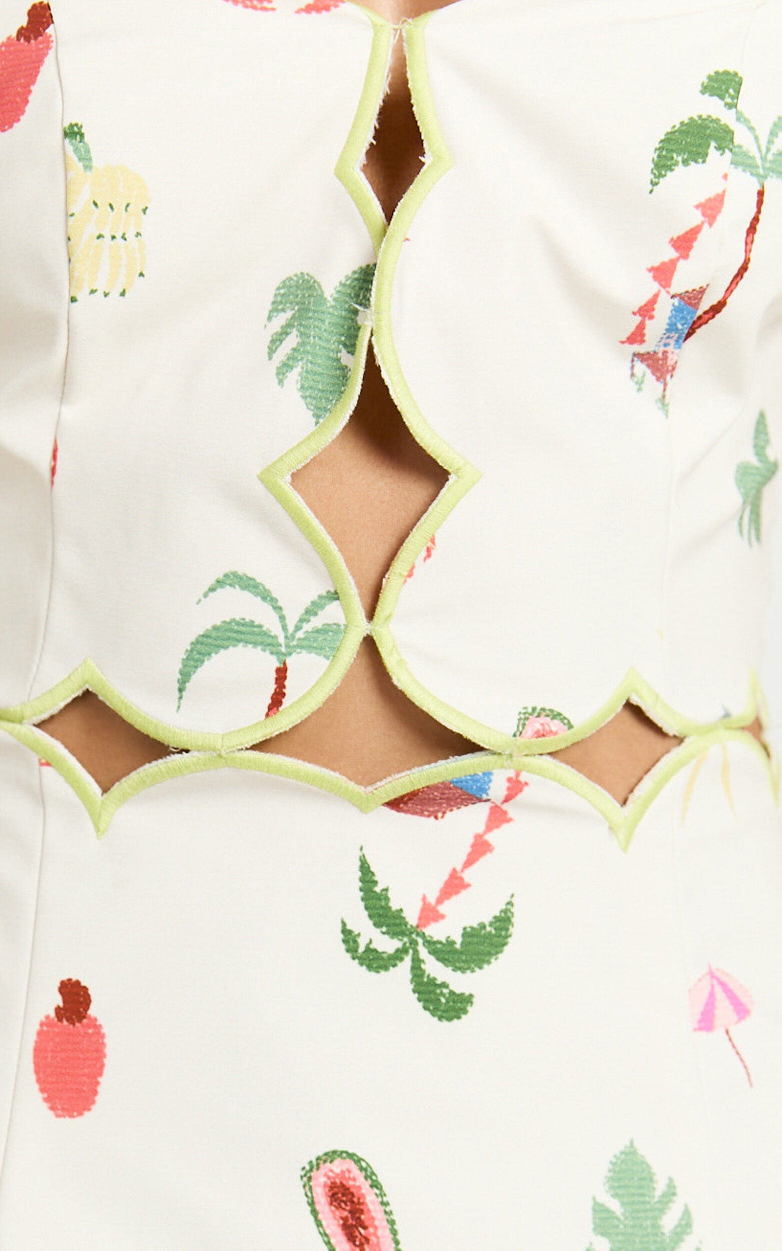 Amalie The Label - Malia Lace Up Back Midi Dress in Tropical Oasis Print
