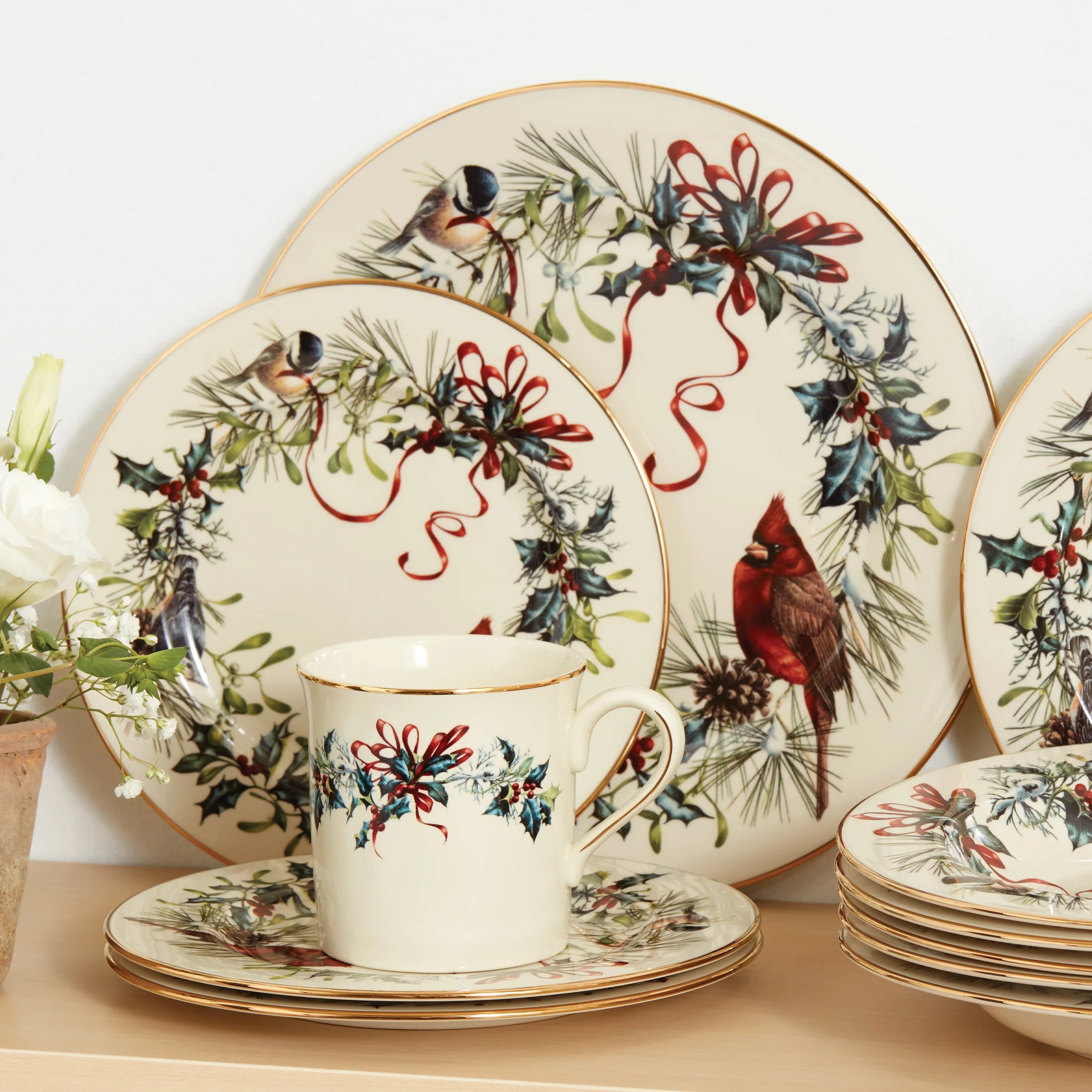 Winter Greetings Salad Plates, Set of 4