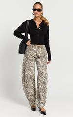 Lioness - Horseshoe Jean in Leopard Fade