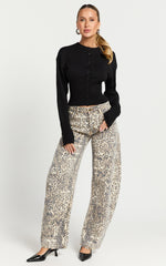 Lioness - Horseshoe Jean in Leopard Fade