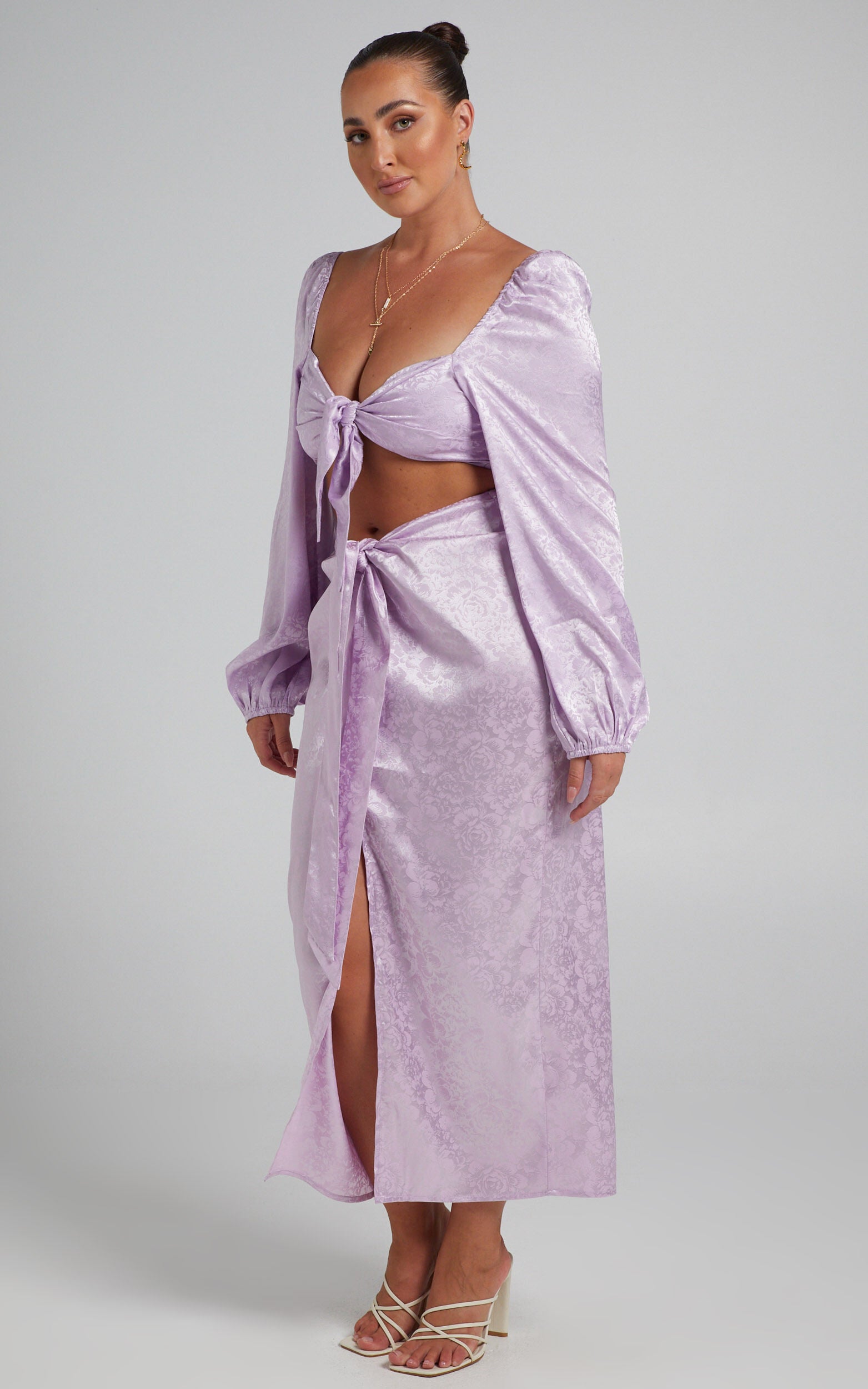 Runaway The Label - Roxie Tie Top in Lilac