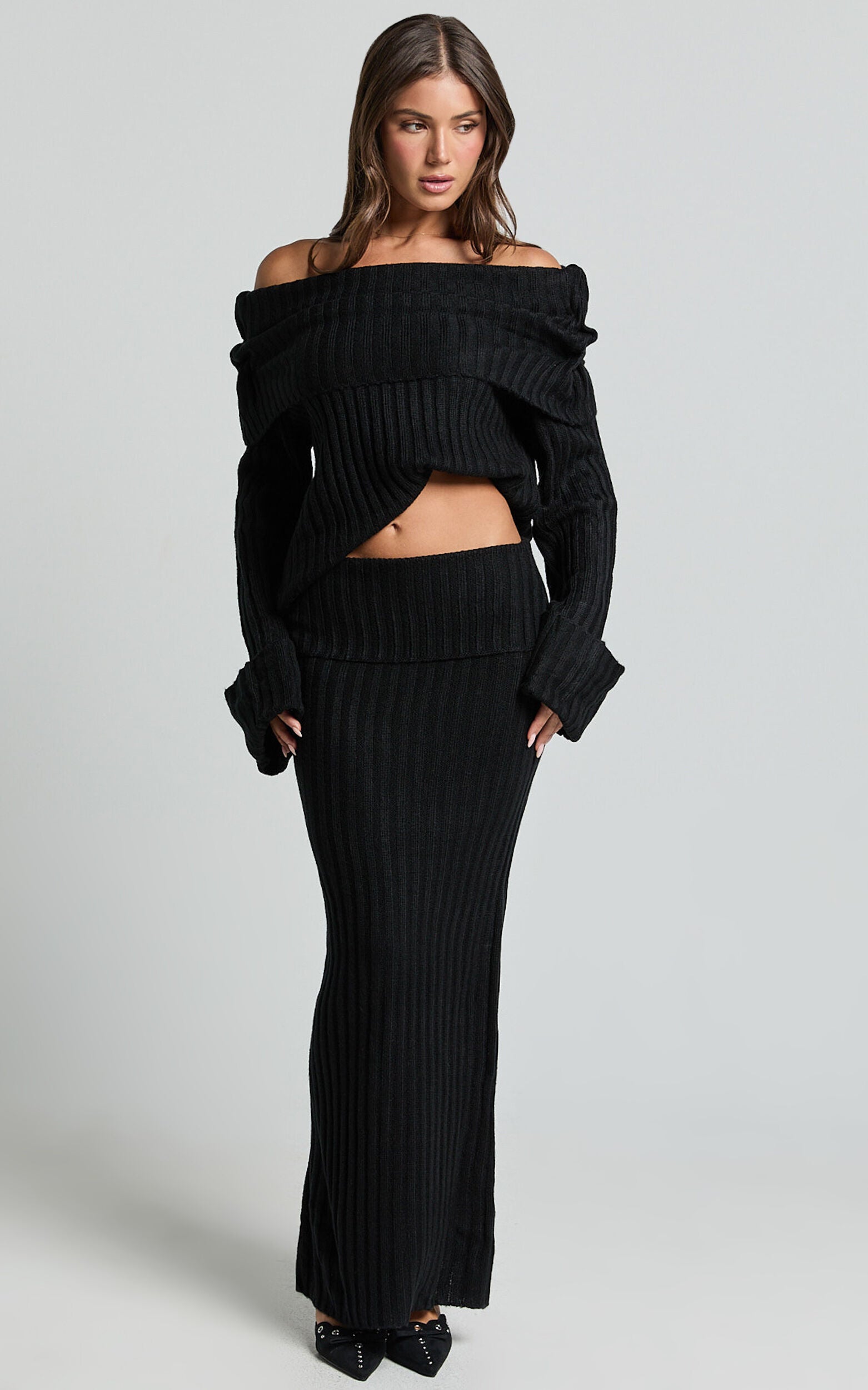 SNDYS the Label - Brooks Maxi Skirt in Black