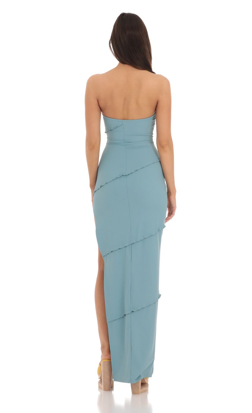 Ruffle Strapless Dress in White