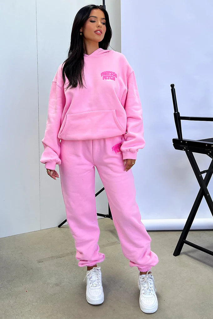 With Love Always Oversized Hoodie - Light Pink