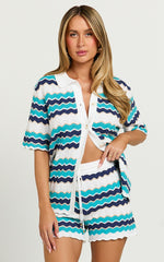 Runaway The Label - Hubert Short in Blue Multi