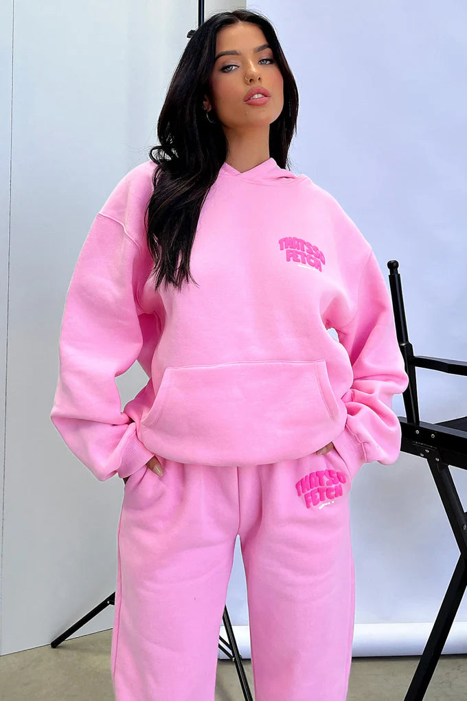 With Love Always Oversized Hoodie - Light Pink