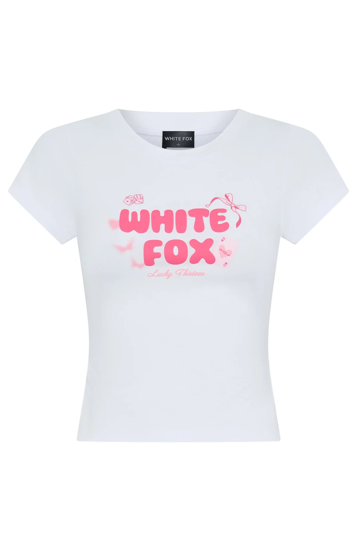 Lucky Thirteen Stephanie Baby Tee White