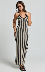 Seven Wonders - Ziggy Midi Dress in Black/Sand