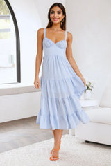 Freshly Brewed Midi Dress Blue