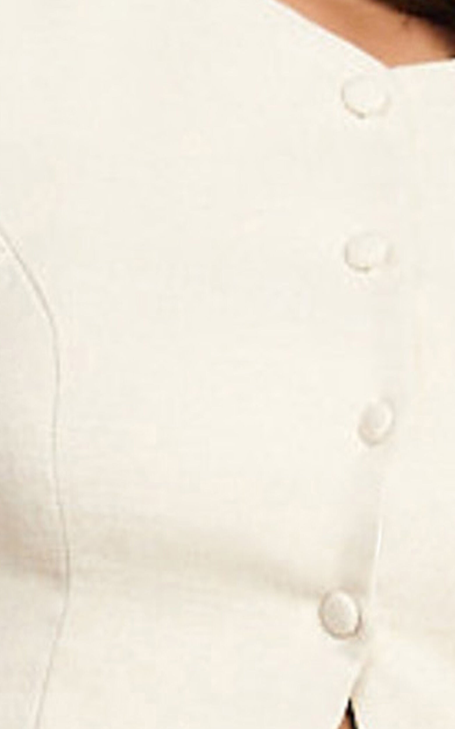 Andie Top - Crew Neck Longline Vest Top in Cream