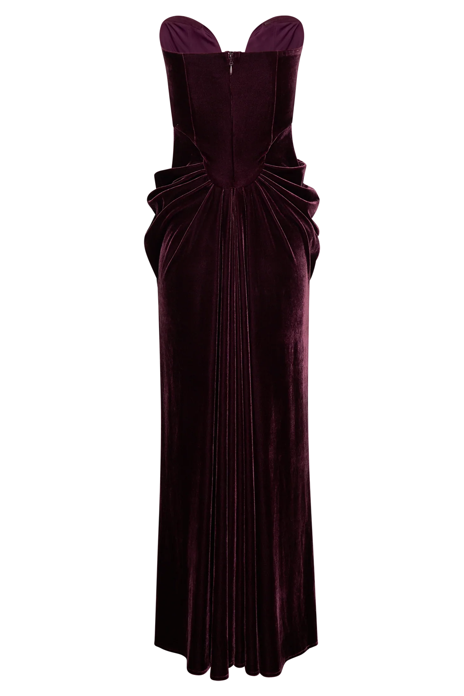 Paige Strapless Velvet Maxi Dress - Plum