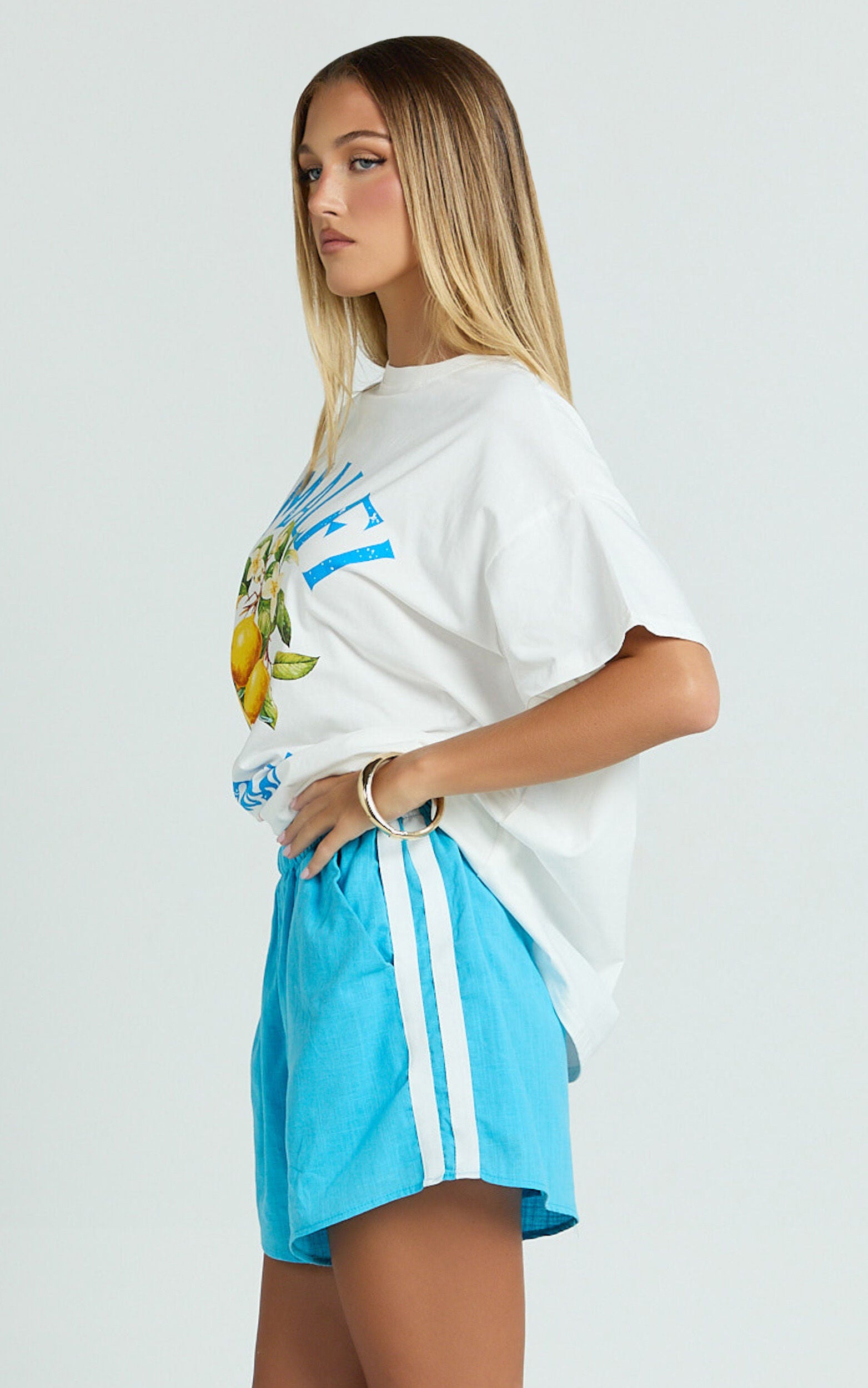 Luna Two Piece Set - Amalfi T-shirt Set in White