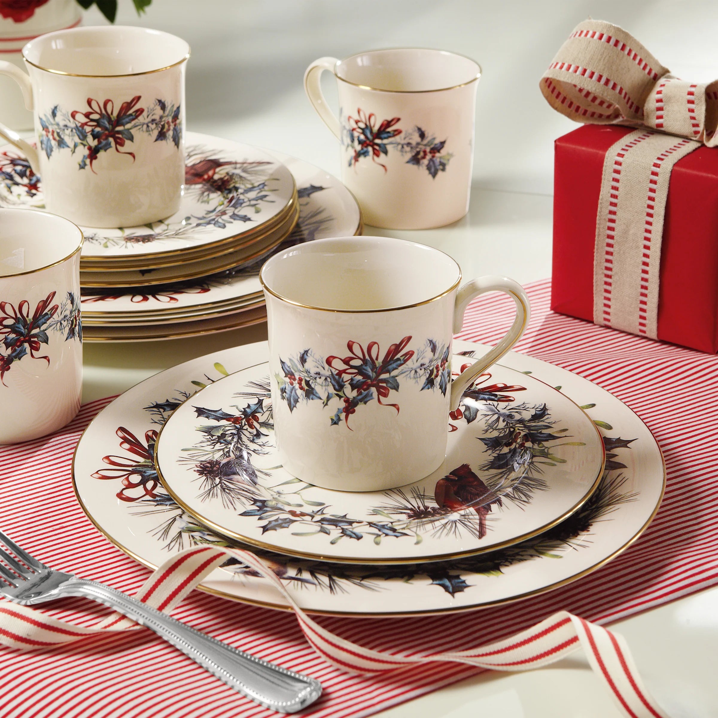 Winter Greetings Salad Plates, Set of 4