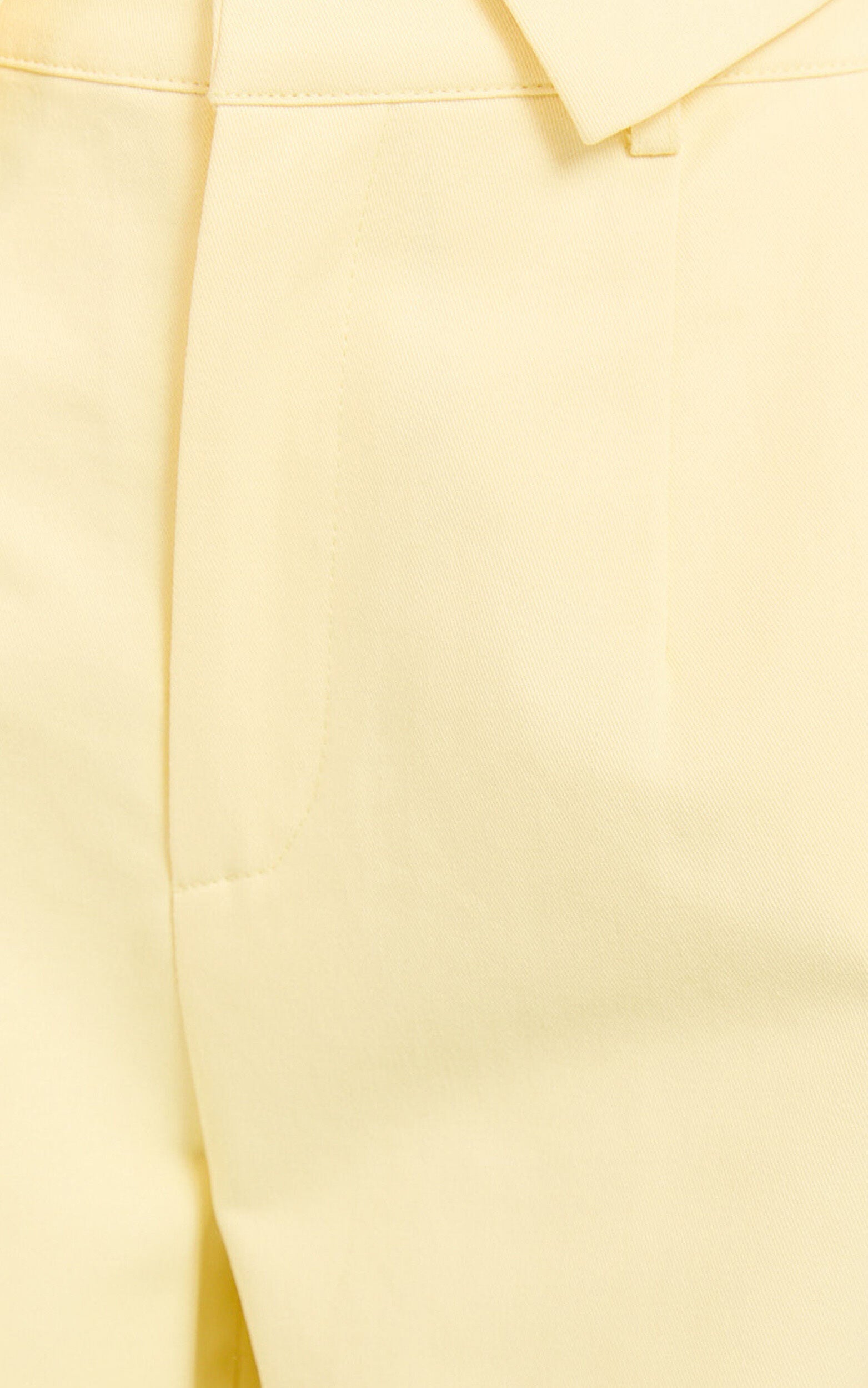 Virginia Pants - High Waist Straight Leg Pants in Pastel Yellow