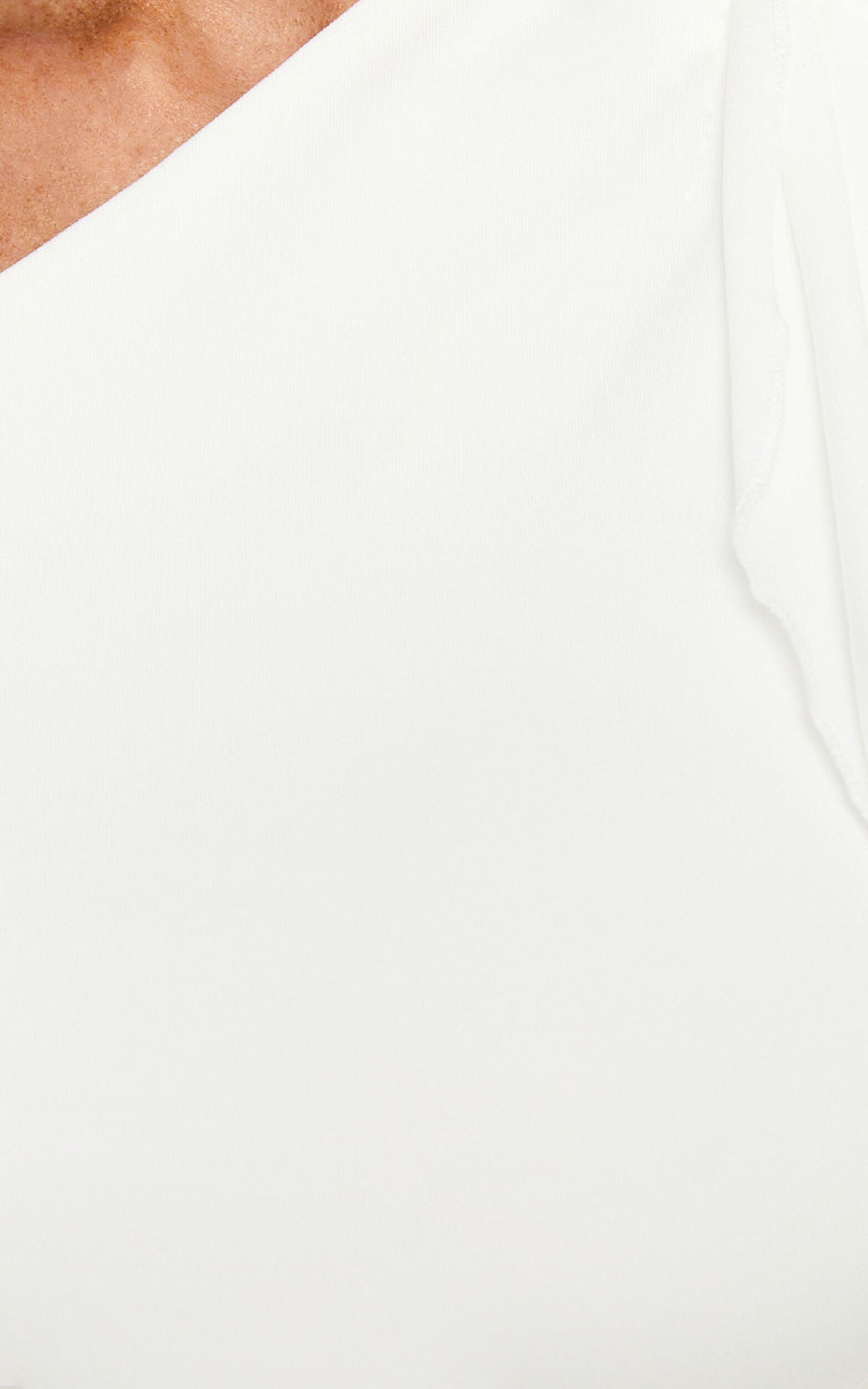 Tash Top - One Shoulder Rose Ruffle Detail Top in White