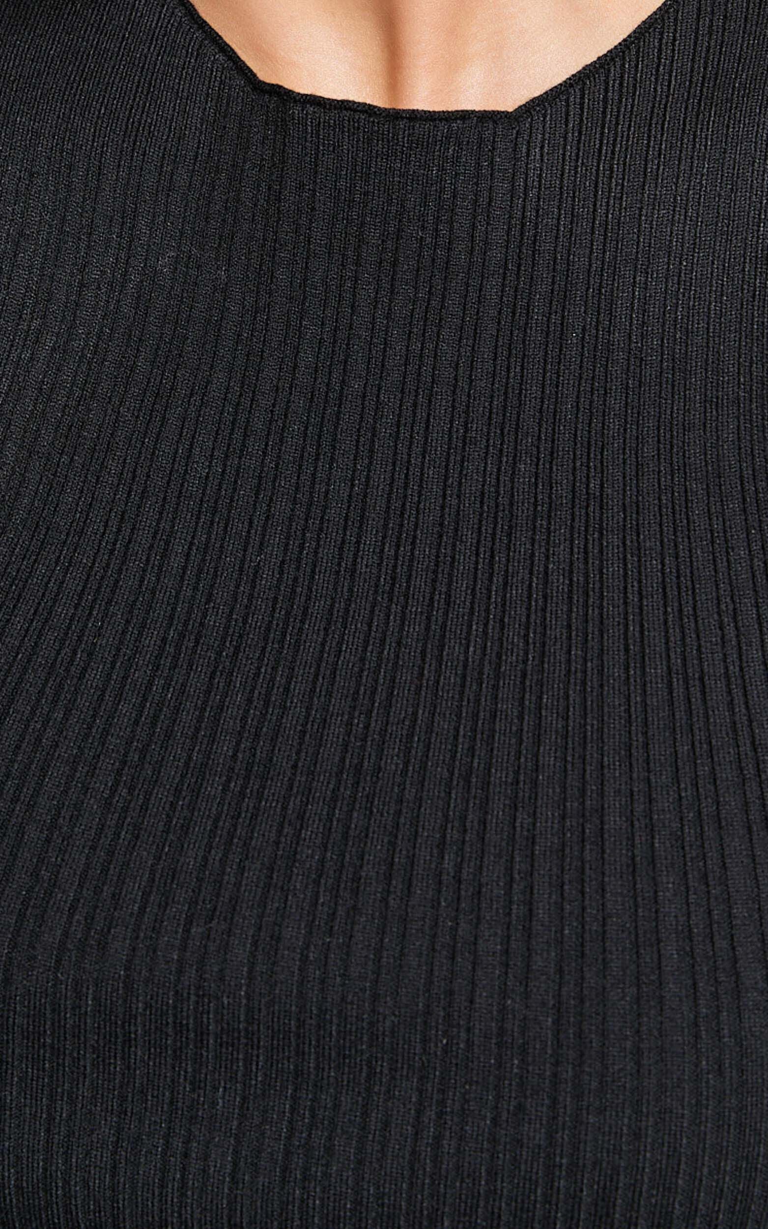 Yelena Top - Cotton Ribbed Sleeveless Tank in Black