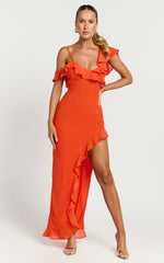 Runaway The Label -  Dalia Maxi Dress in Tangerine